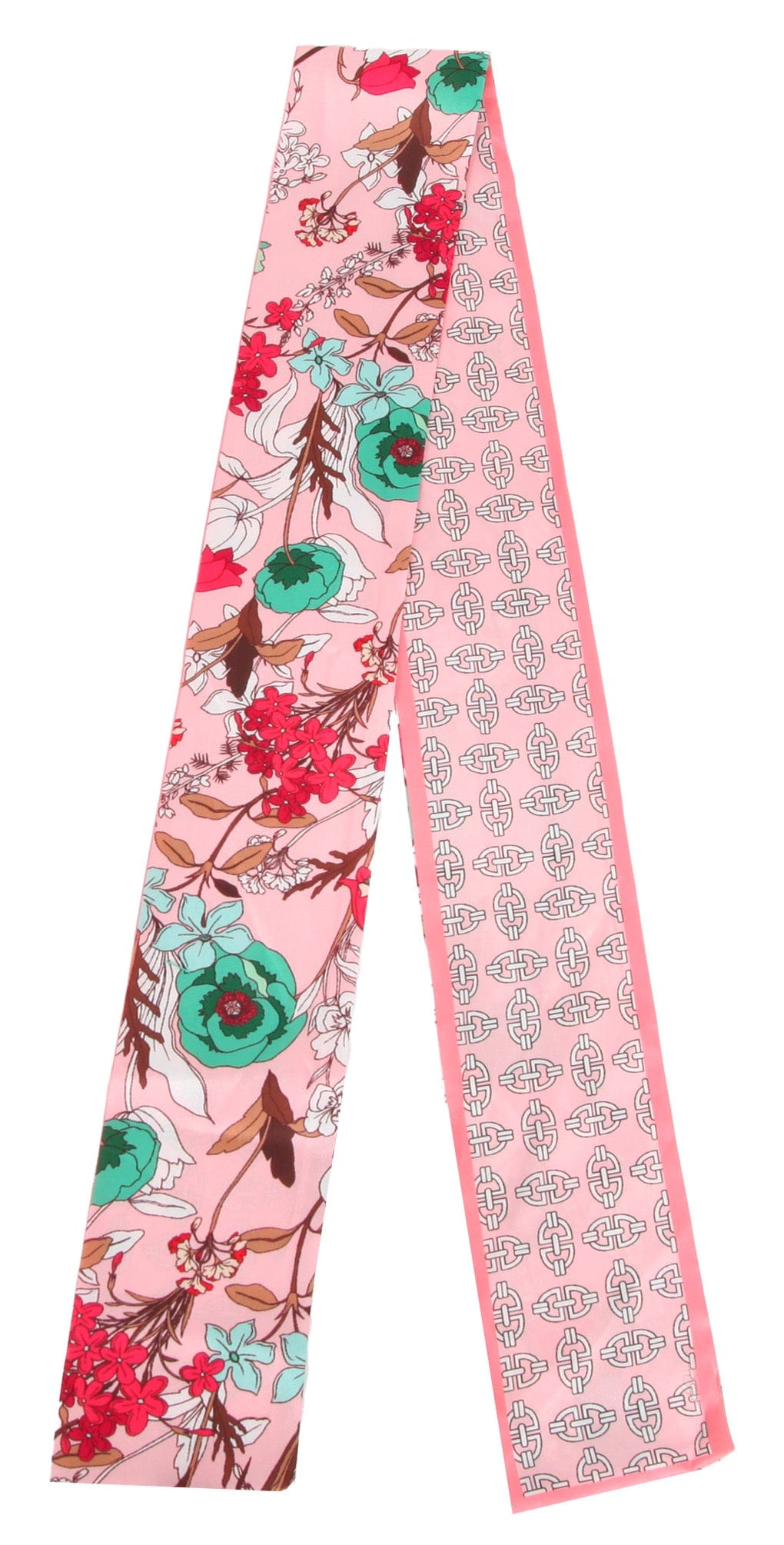 WLLS181 Vintage Flower Skinny Scarf - MiMi Wholesale