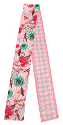 WLLS181 Vintage Flower Skinny Scarf - MiMi Wholesale