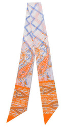WLLS187 Paisley Mix Skinny Scarf - MiMi Wholesale