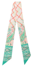 WLLS187 Paisley Mix Skinny Scarf - MiMi Wholesale