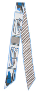 WLLS192 Bridle Print Skinny Scarf - MiMi Wholesale