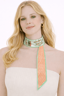 WLLS192 Bridle Print Skinny Scarf - MiMi Wholesale