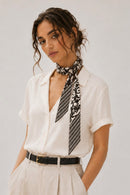 WLLS194 Classic Motif Skinny Scarf - MiMi Wholesale