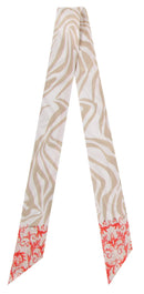 WLLS195 Graphic Pattern Skinny Scarf - MiMi Wholesale