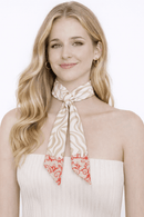 WLLS195 Graphic Pattern Skinny Scarf - MiMi Wholesale