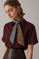 WLLS201 Leopard Skinny Scarf - MiMi Wholesale
