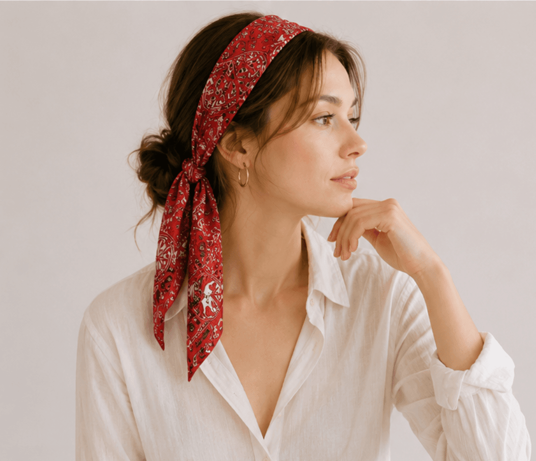 WLLS304 Bandana Skinny Scarf - MiMi Wholesale