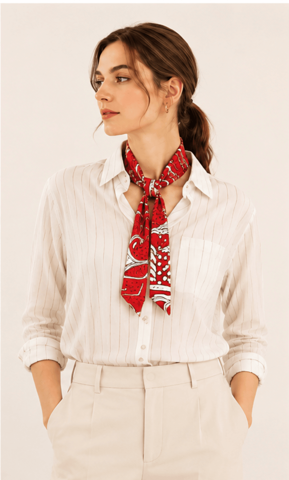 WLLS305 Oriental Skinny Scarf - MiMi Wholesale