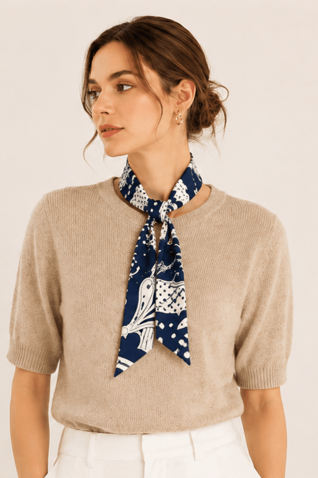 WLLS305 Oriental Skinny Scarf - MiMi Wholesale