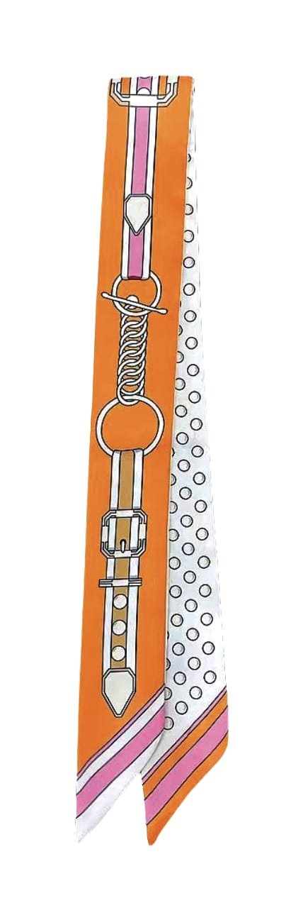 WLLS308 Belt Chain Skinny Scarf - MiMi Wholesale
