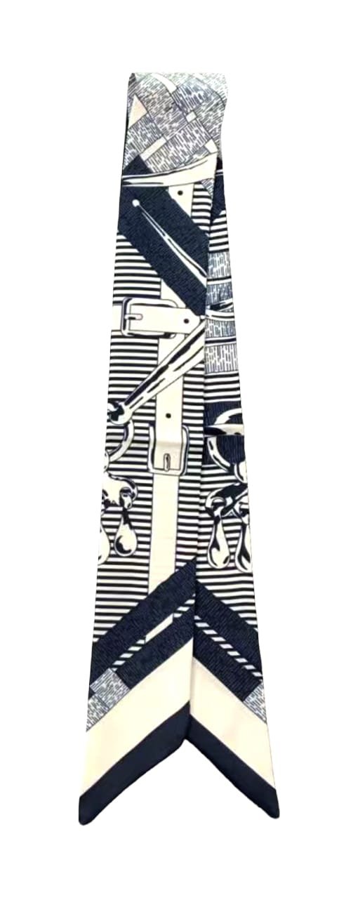 WLLS310 Buckle Skinny Scarf - MiMi Wholesale