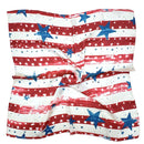 WLQS300 Vintage Star Print Square Scarf - MiMi Wholesale