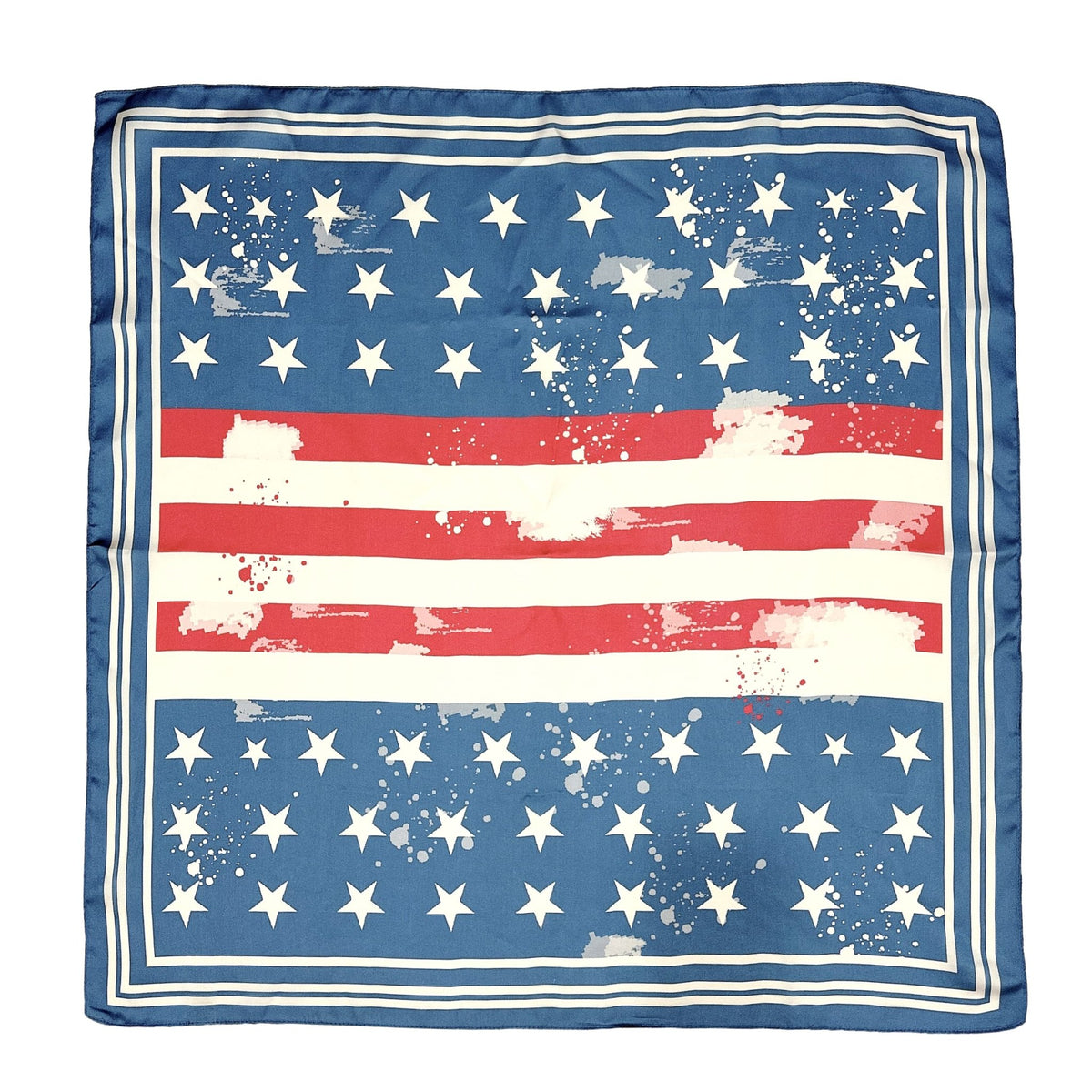 WLQS301 Vintage Star Print Square Scarf - MiMi Wholesale