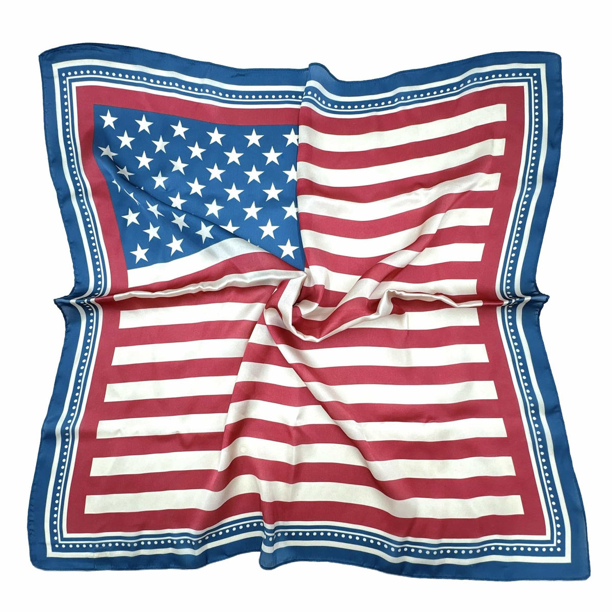 WLQS302 USA Flag Print Square Scarf - MiMi Wholesale