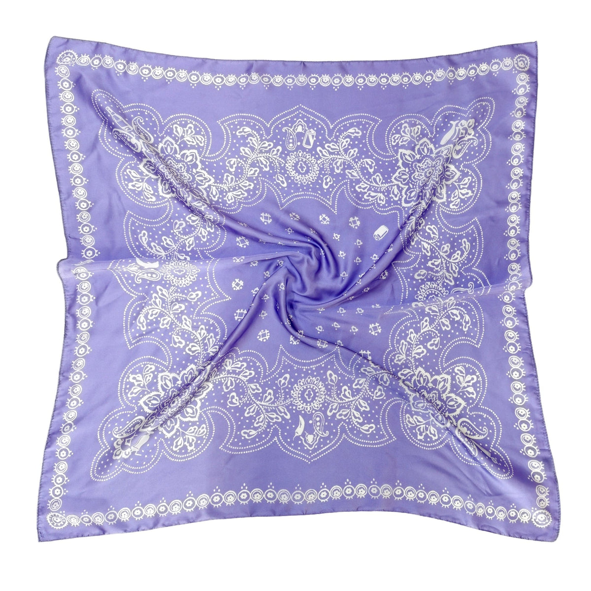 WLQS514 Bandana Print Square Scarf - MiMi Wholesale