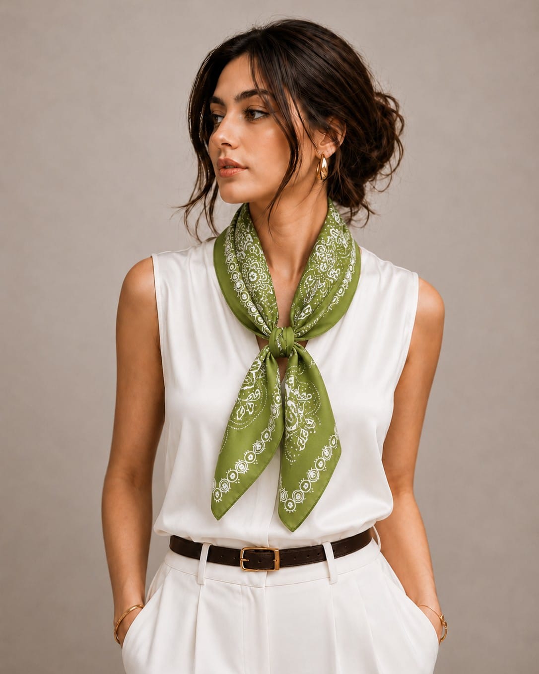 WLQS514 Bandana Print Square Scarf - MiMi Wholesale