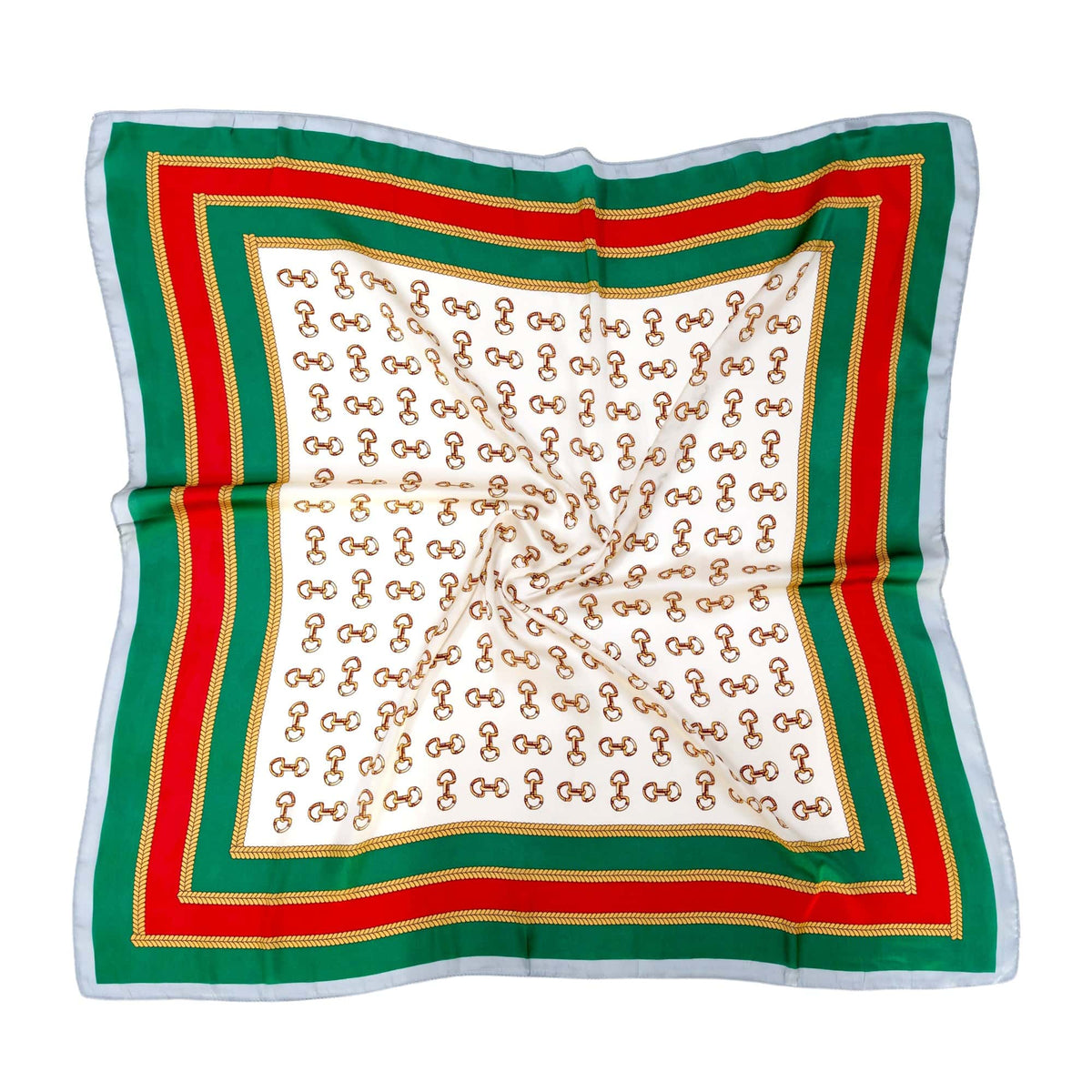 WLQS516 Border Print Square Scarf - MiMi Wholesale