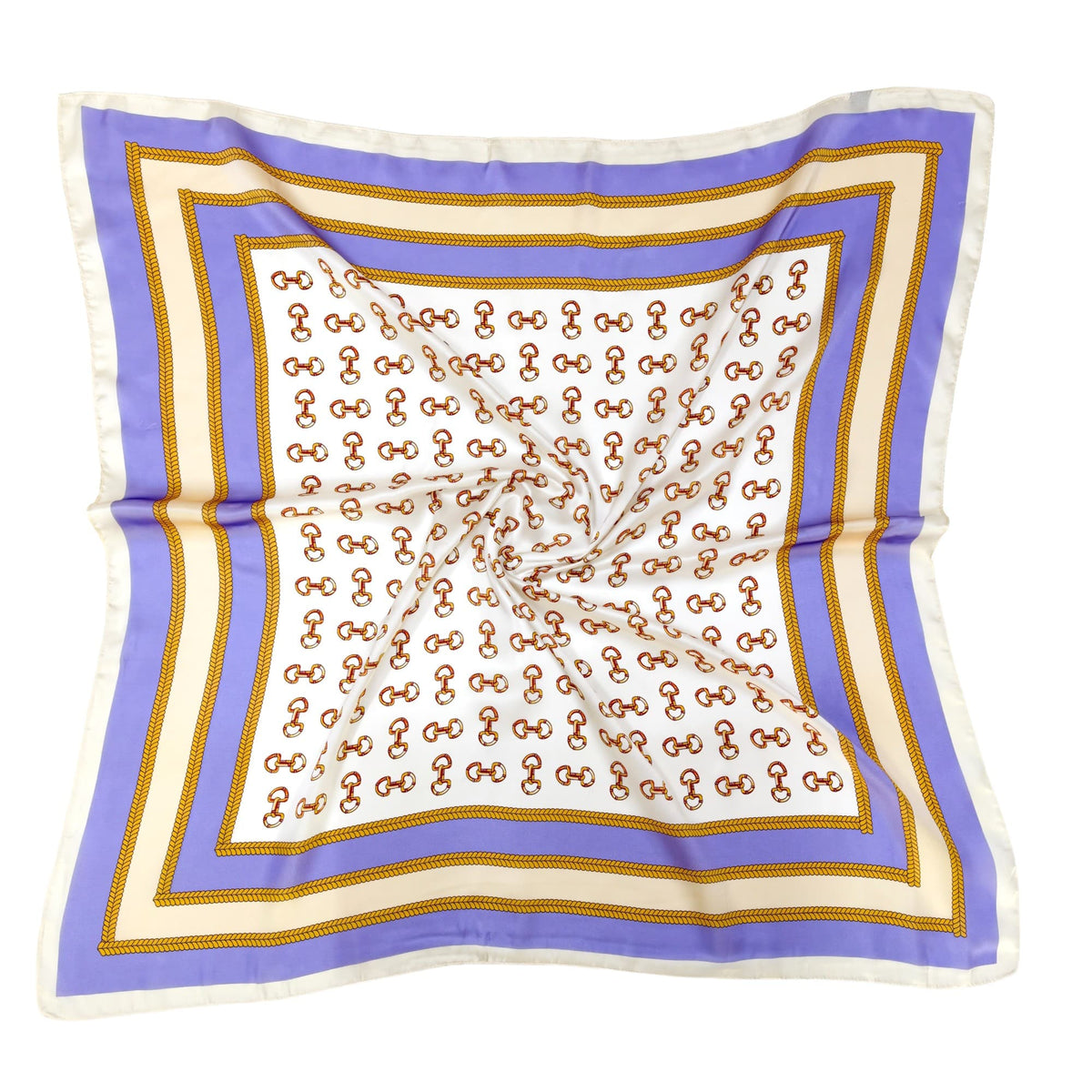 WLQS516 Border Print Square Scarf - MiMi Wholesale