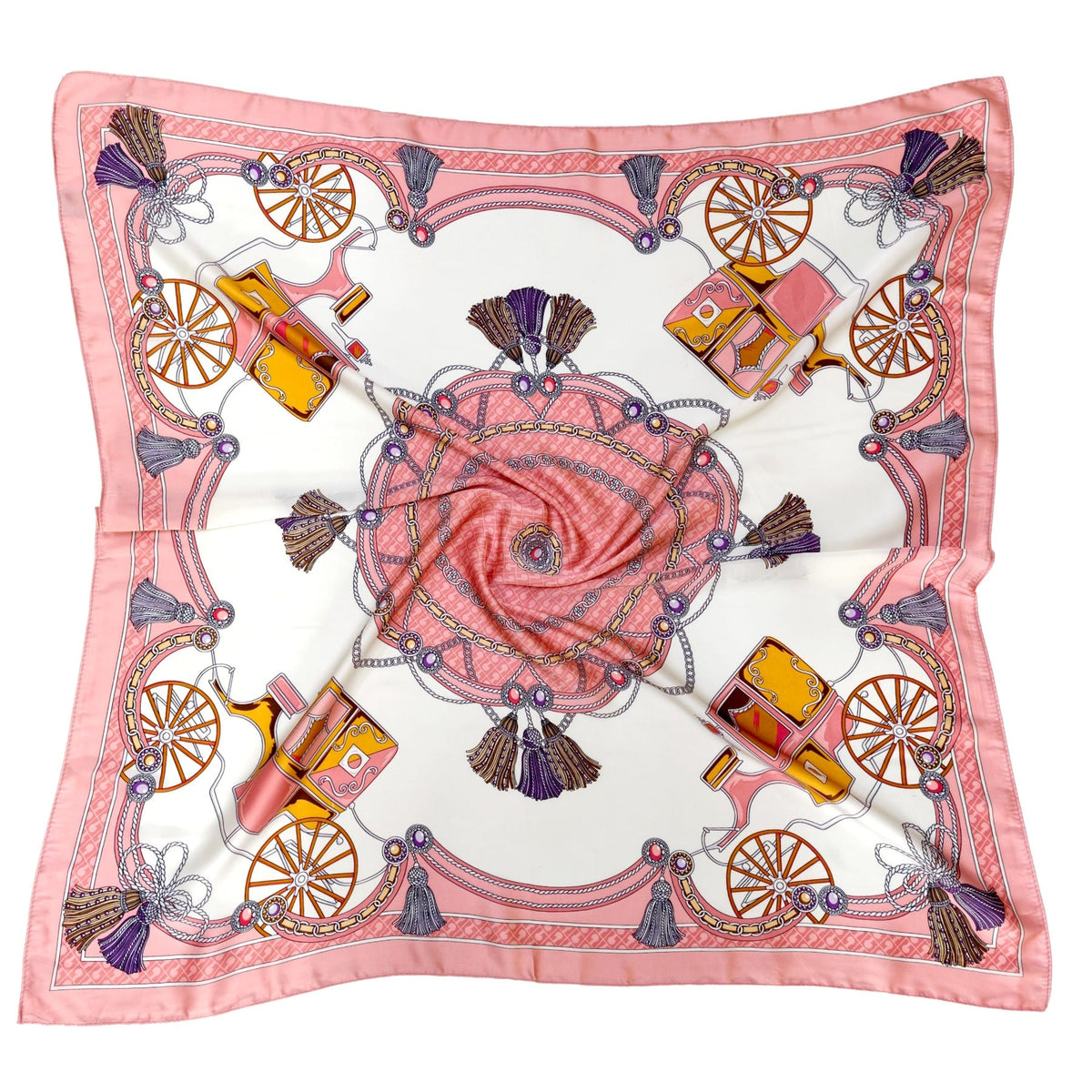 WLQS518 Wagon Print Square Scarf - MiMi Wholesale