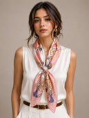WLQS518 Wagon Print Square Scarf - MiMi Wholesale