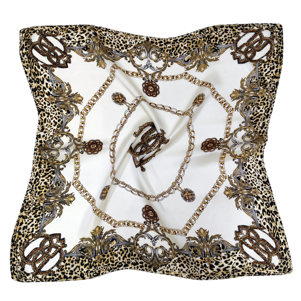 WLQS528 Chain Print Square Scarf - MiMi Wholesale