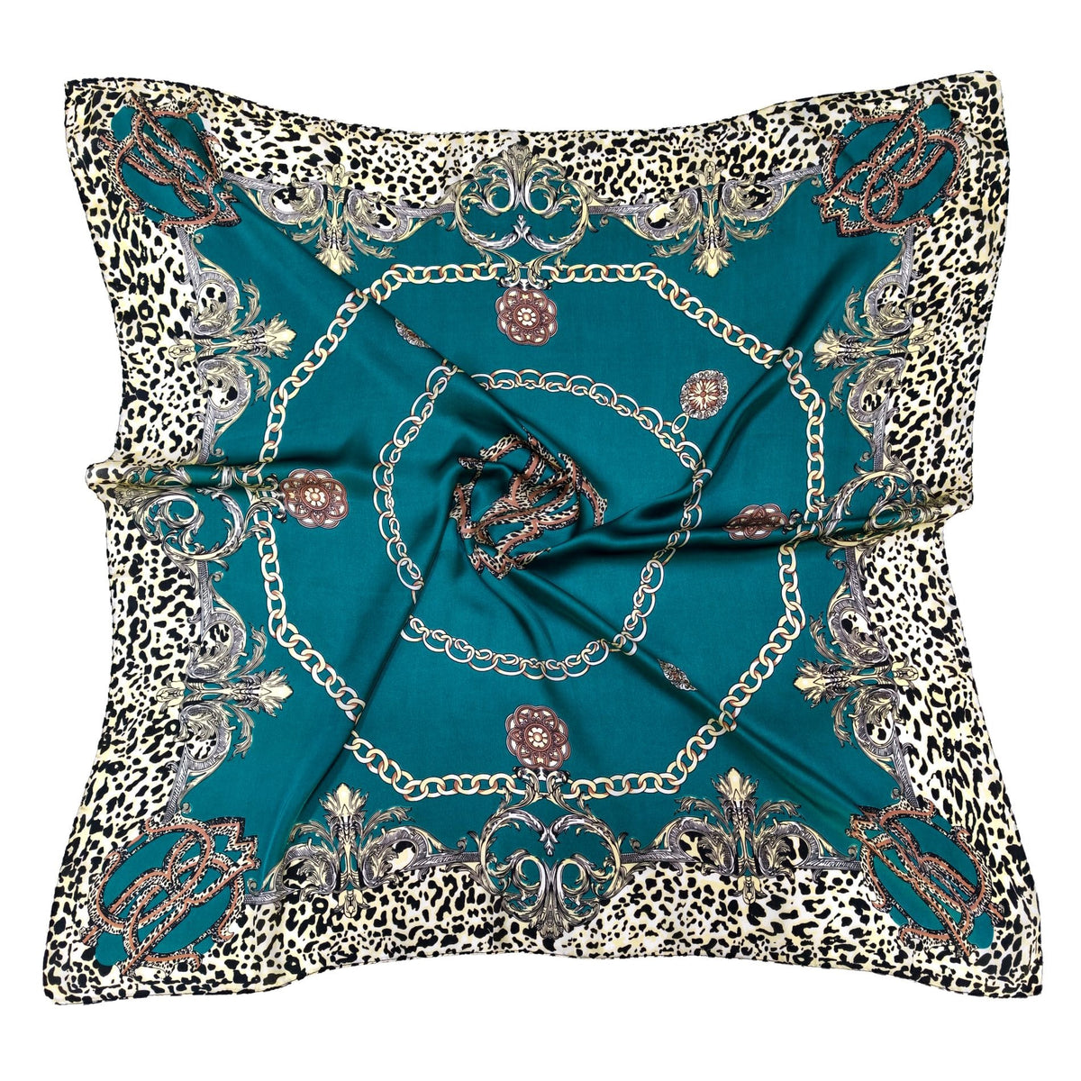 WLQS528 Chain Print Square Scarf - MiMi Wholesale