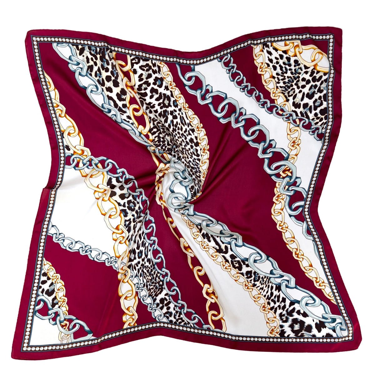 WLQS530 Chain Print Square Scarf - MiMi Wholesale