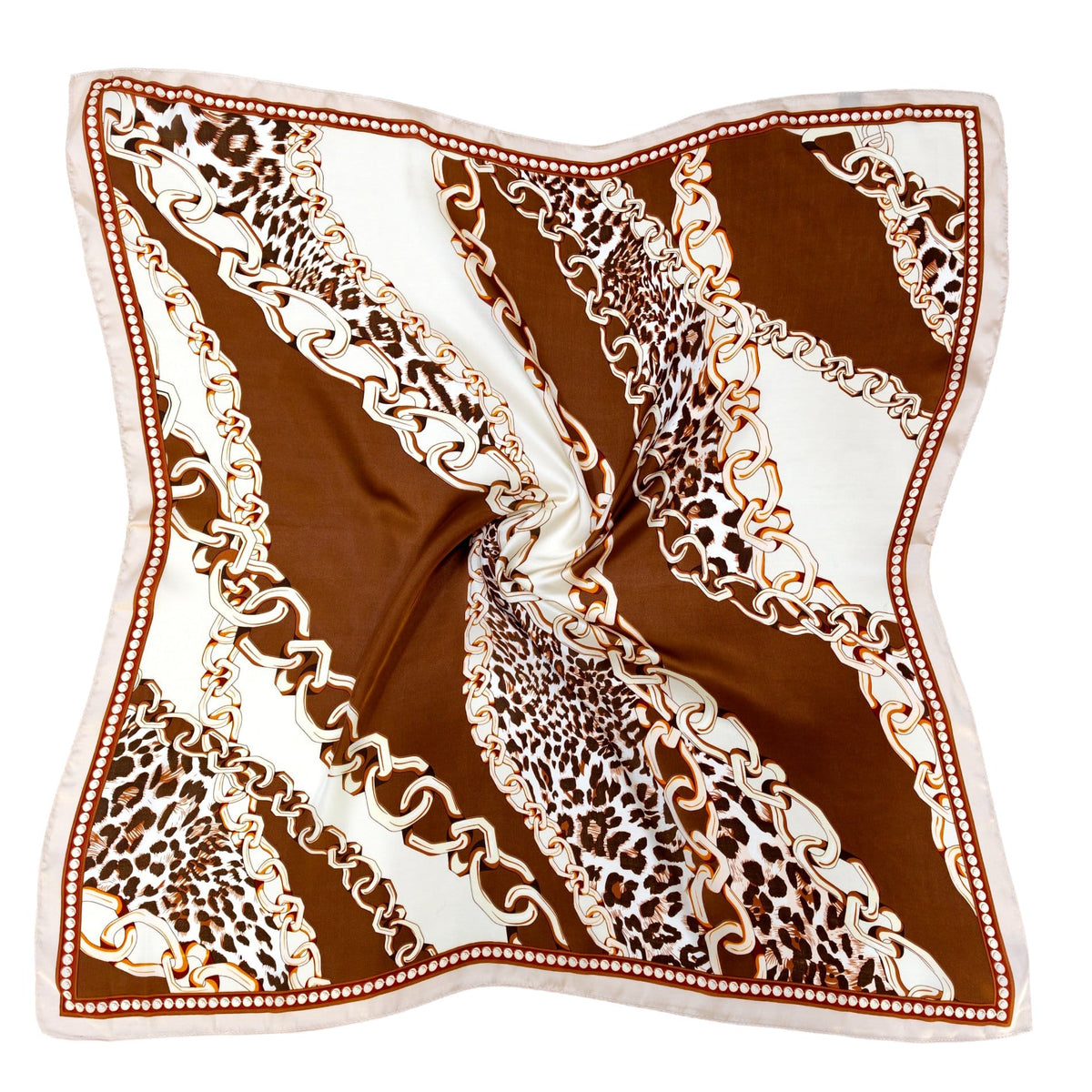 WLQS530 Chain Print Square Scarf - MiMi Wholesale