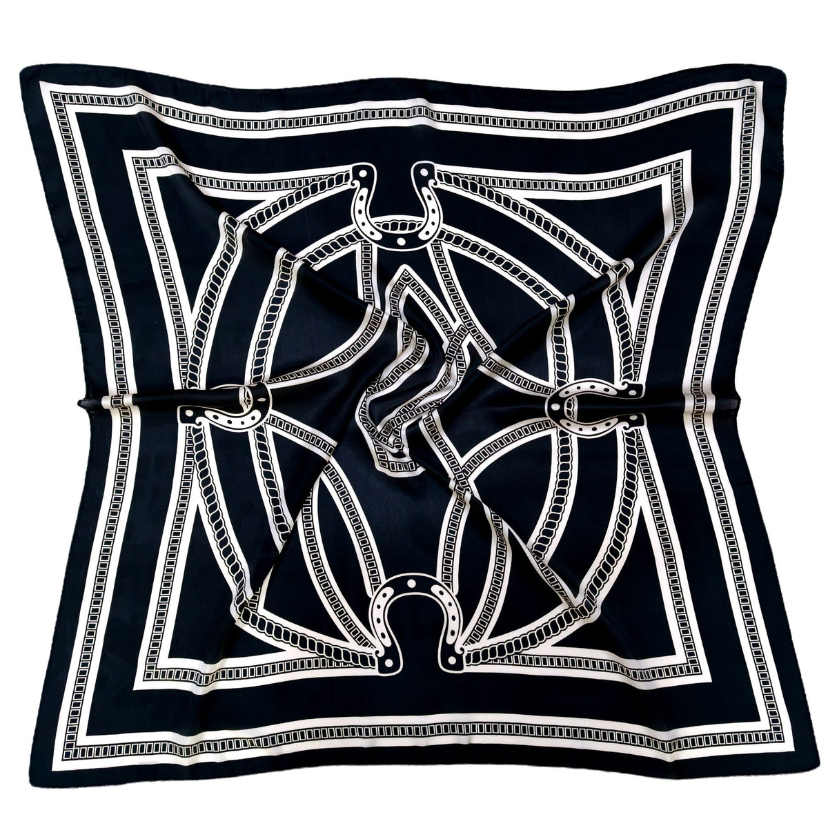 WLQS536 Horseshoe Print Square Scarf - MiMi Wholesale