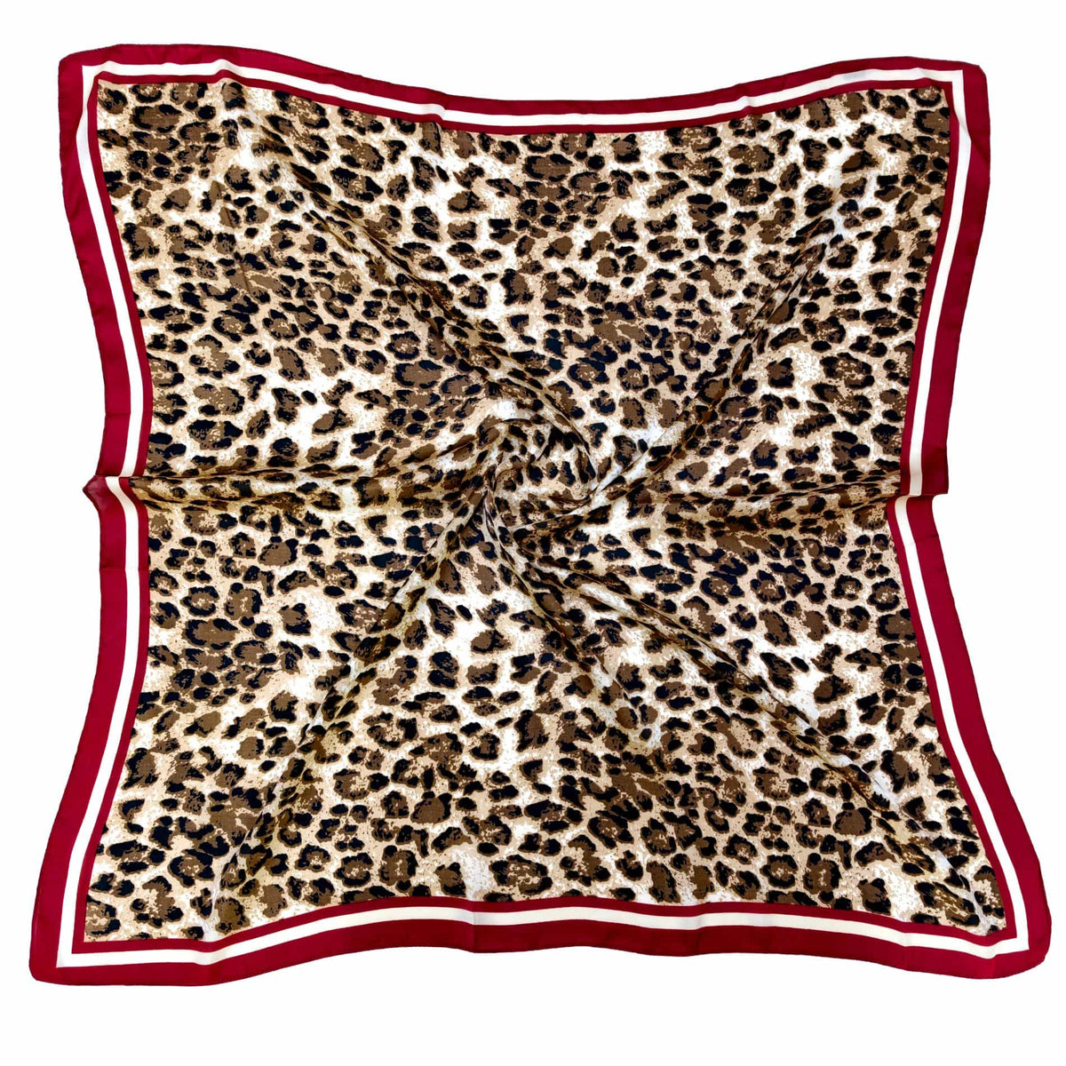 WLQS538 Leopard Print Square Scarf - MiMi Wholesale