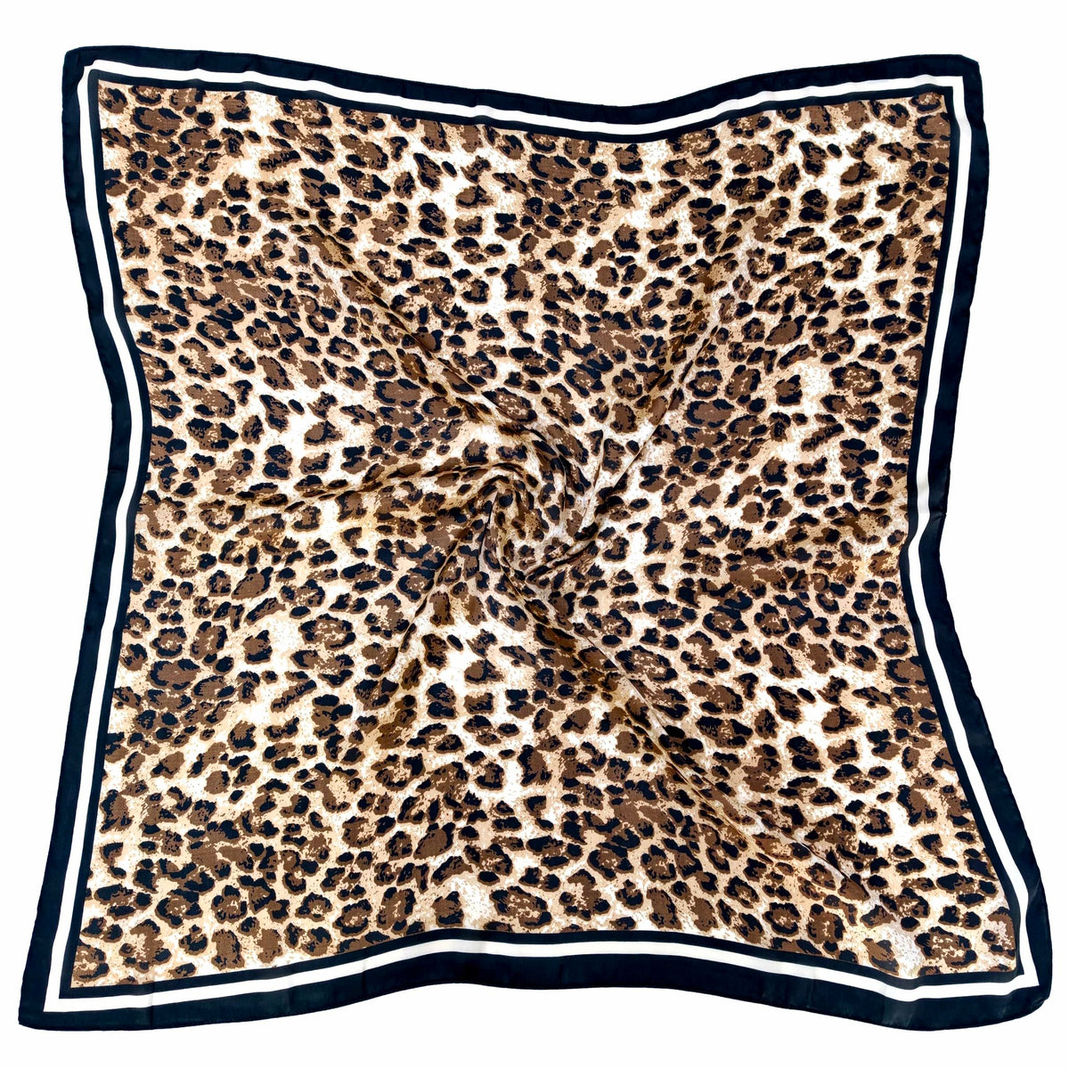 WLQS538 Leopard Print Square Scarf - MiMi Wholesale