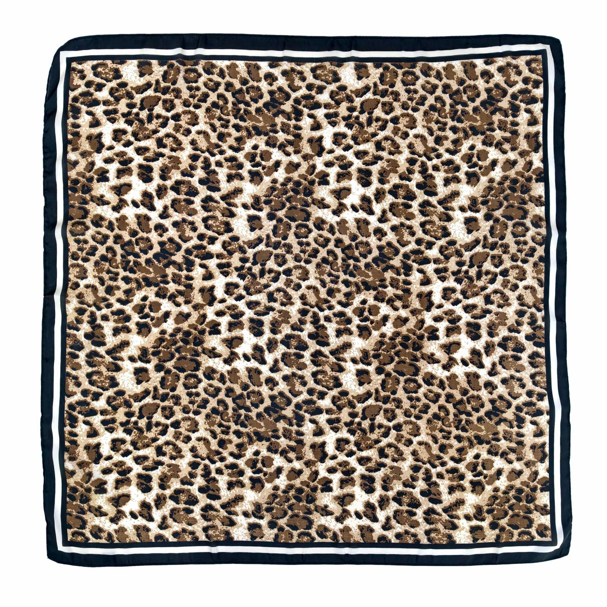 WLQS538 Leopard Print Square Scarf - MiMi Wholesale