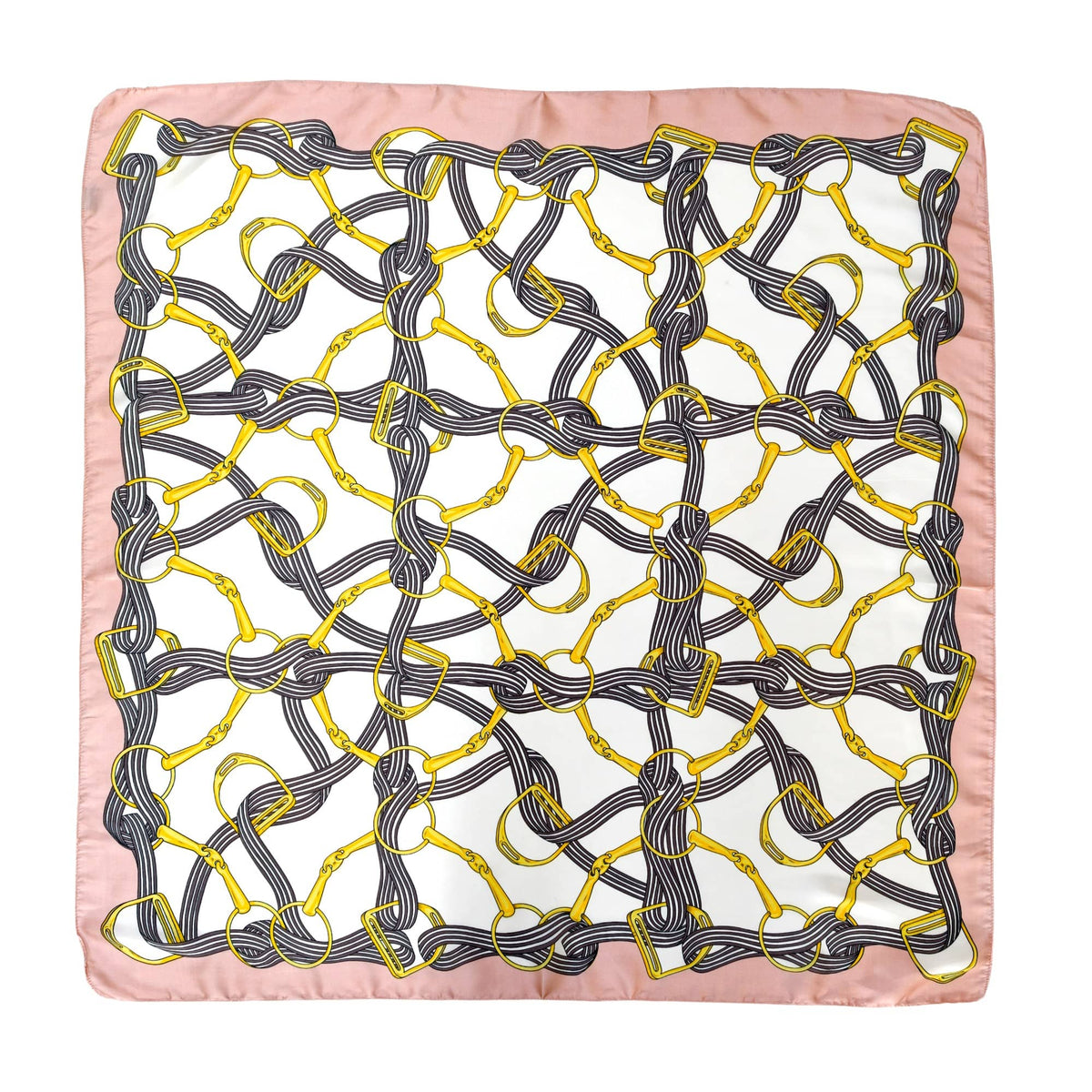 WLQS540 Horseshoe Motif Print Square Scarf - MiMi Wholesale