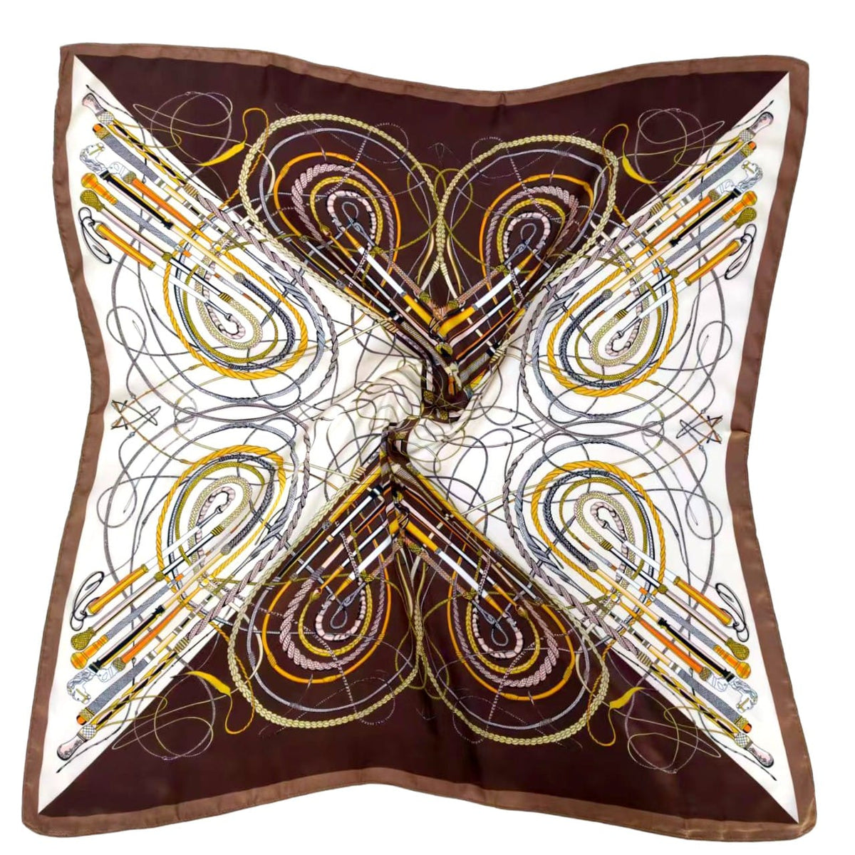 WLQS546 Riding Crop Print Square Scarf - MiMi Wholesale