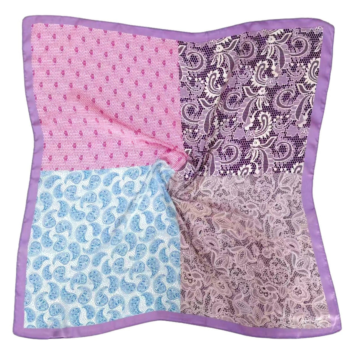WLQS552 Paisley Print Square Scarf - MiMi Wholesale