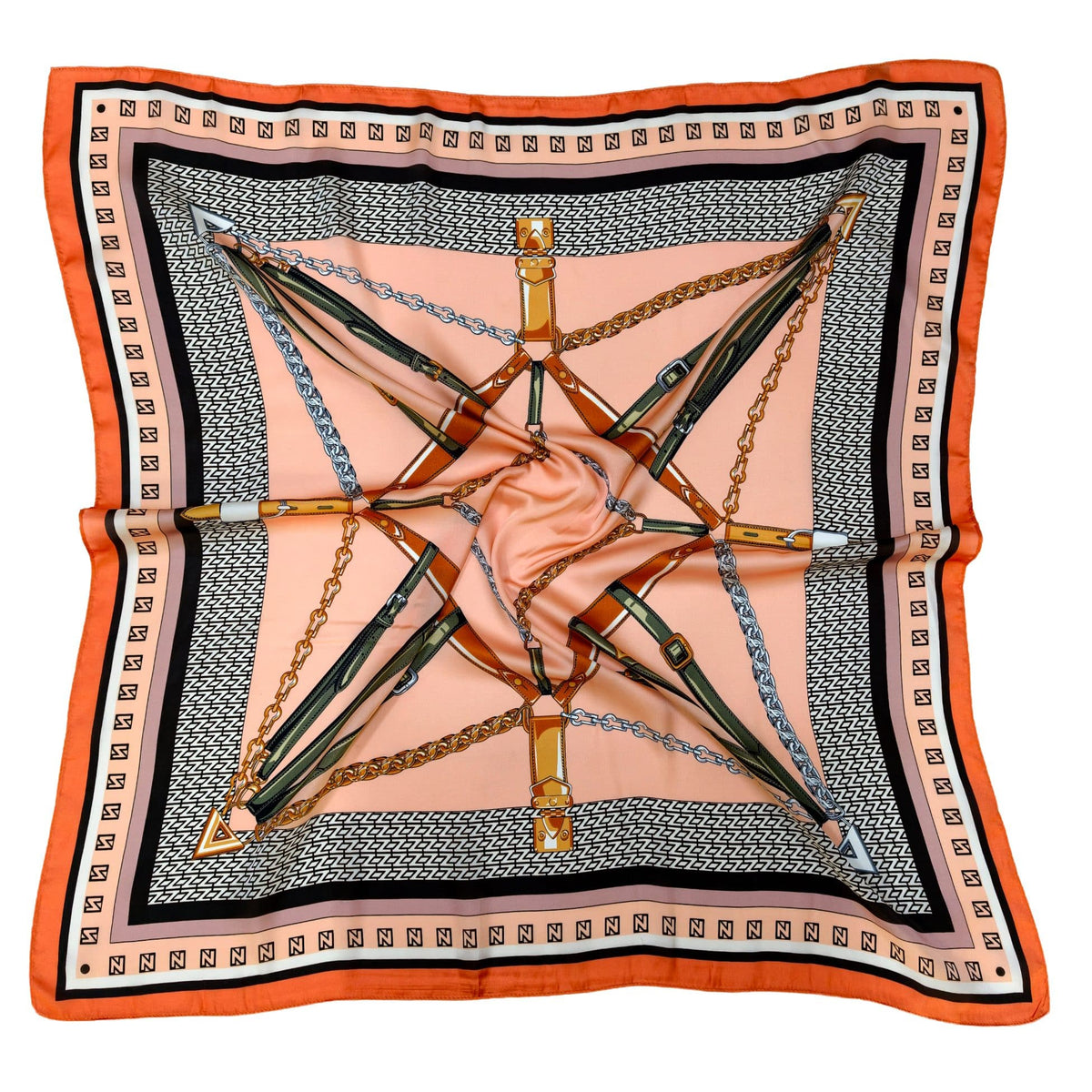 WLQS558 Harness Star Print Square Scarf - MiMi Wholesale
