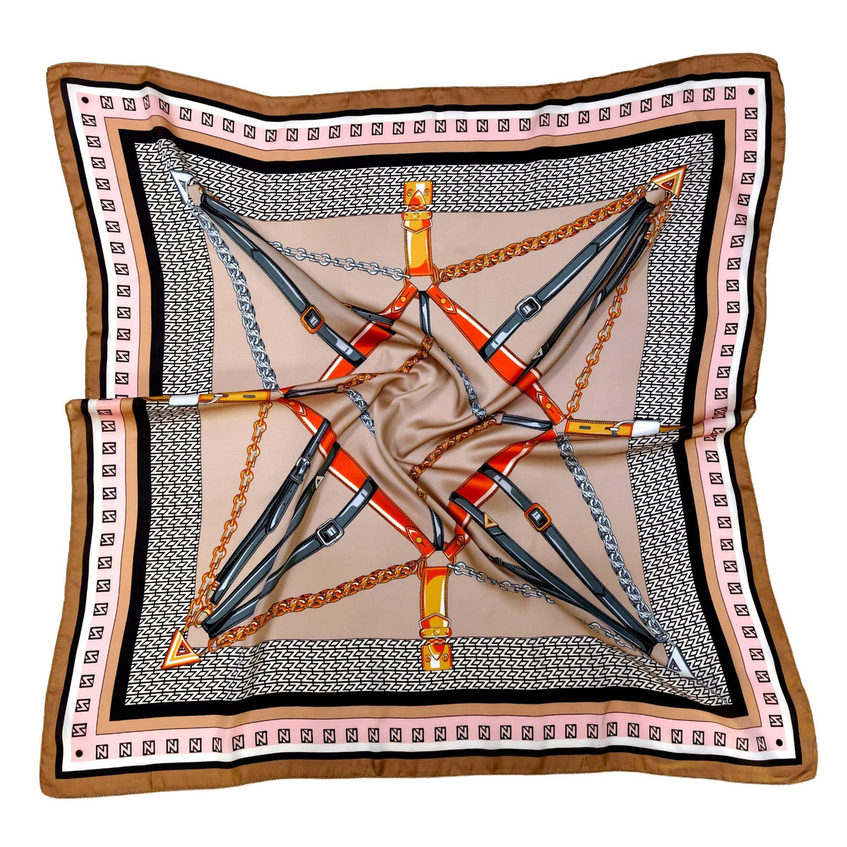 WLQS558 Harness Star Print Square Scarf - MiMi Wholesale