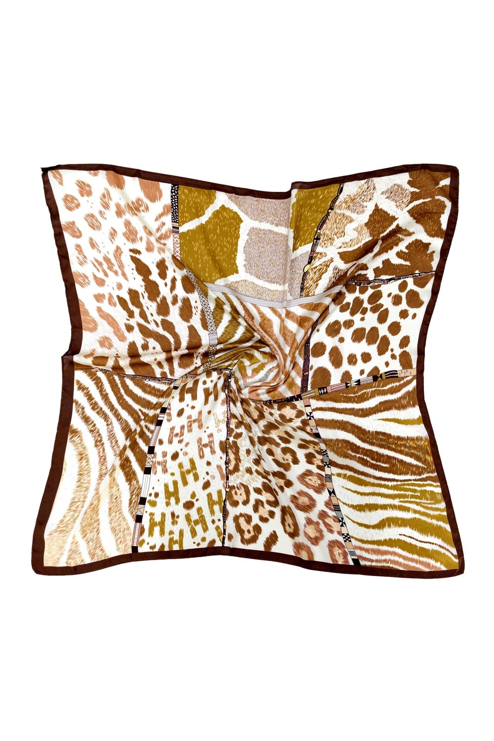 WLQS560 Animal Print Square Scarf - MiMi Wholesale