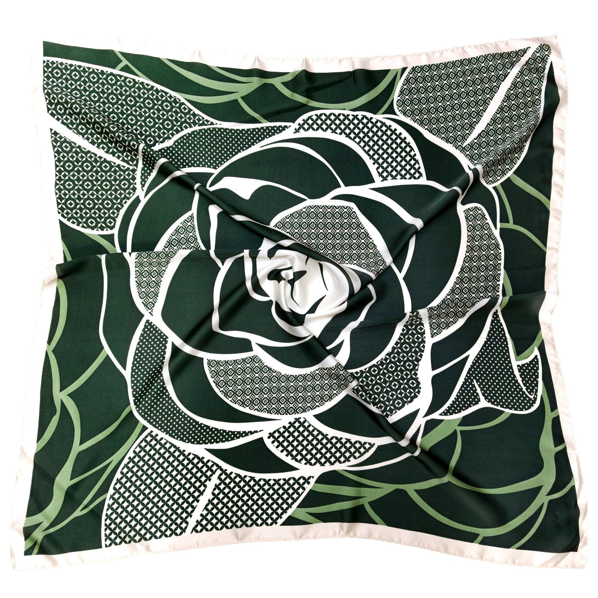 WLQS566 Giant Rose Print Square Scarf - MiMi Wholesale