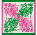 WLQS568 Cross Flower Print Square Scarf - MiMi Wholesale