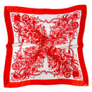 WLQS568 Cross Flower Print Square Scarf - MiMi Wholesale