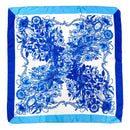 WLQS568 Cross Flower Print Square Scarf - MiMi Wholesale