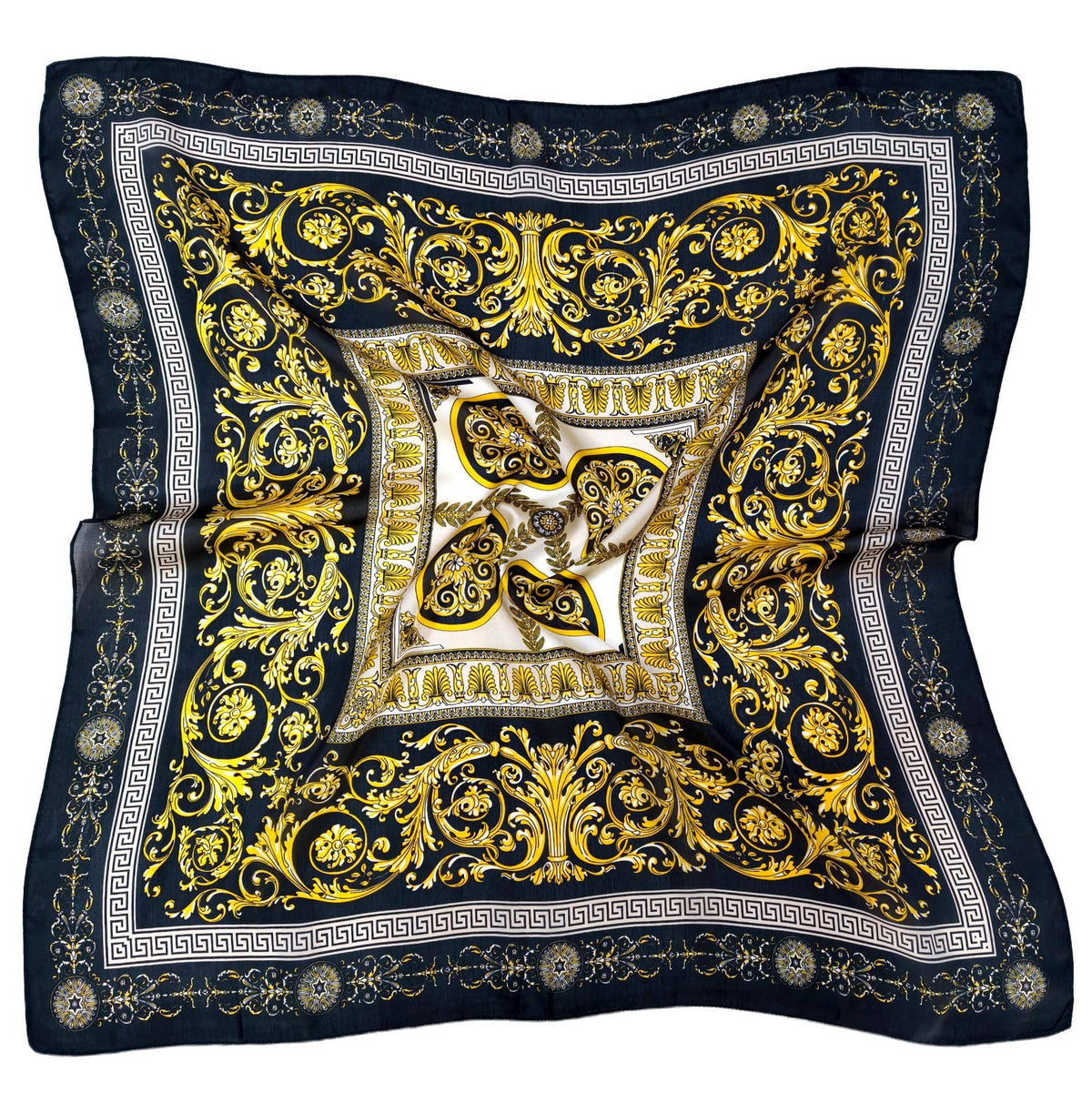 WLQS570 Royal Print Square Scarf - MiMi Wholesale