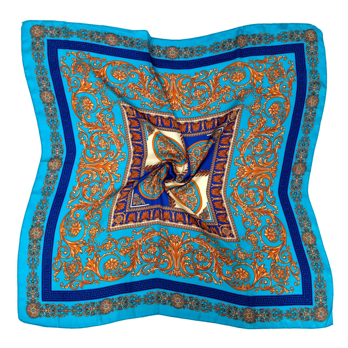 WLQS570 Royal Print Square Scarf - MiMi Wholesale