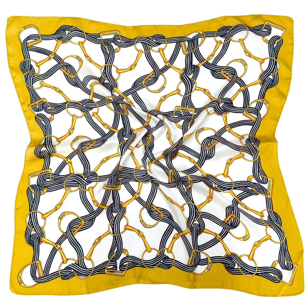 WLSQ540 Horseshoe Motif Print Square Scarf - MiMi Wholesale