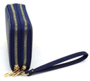 WU0012 Ava Double Zip-Around Wallet Wristlet - MiMi Wholesale