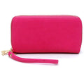 WU0012 Ava Double Zip-Around Wallet Wristlet - MiMi Wholesale