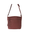 WU059 Rachel Front Double Zip Crossbody Bag - MiMi Wholesale