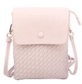 WU113 Sadie Woven Double Compartment Crossbody Bag - MiMi Wholesale