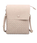 WU113 Sadie Woven Double Compartment Crossbody Bag - MiMi Wholesale